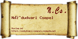 Nádudvari Csepel névjegykártya